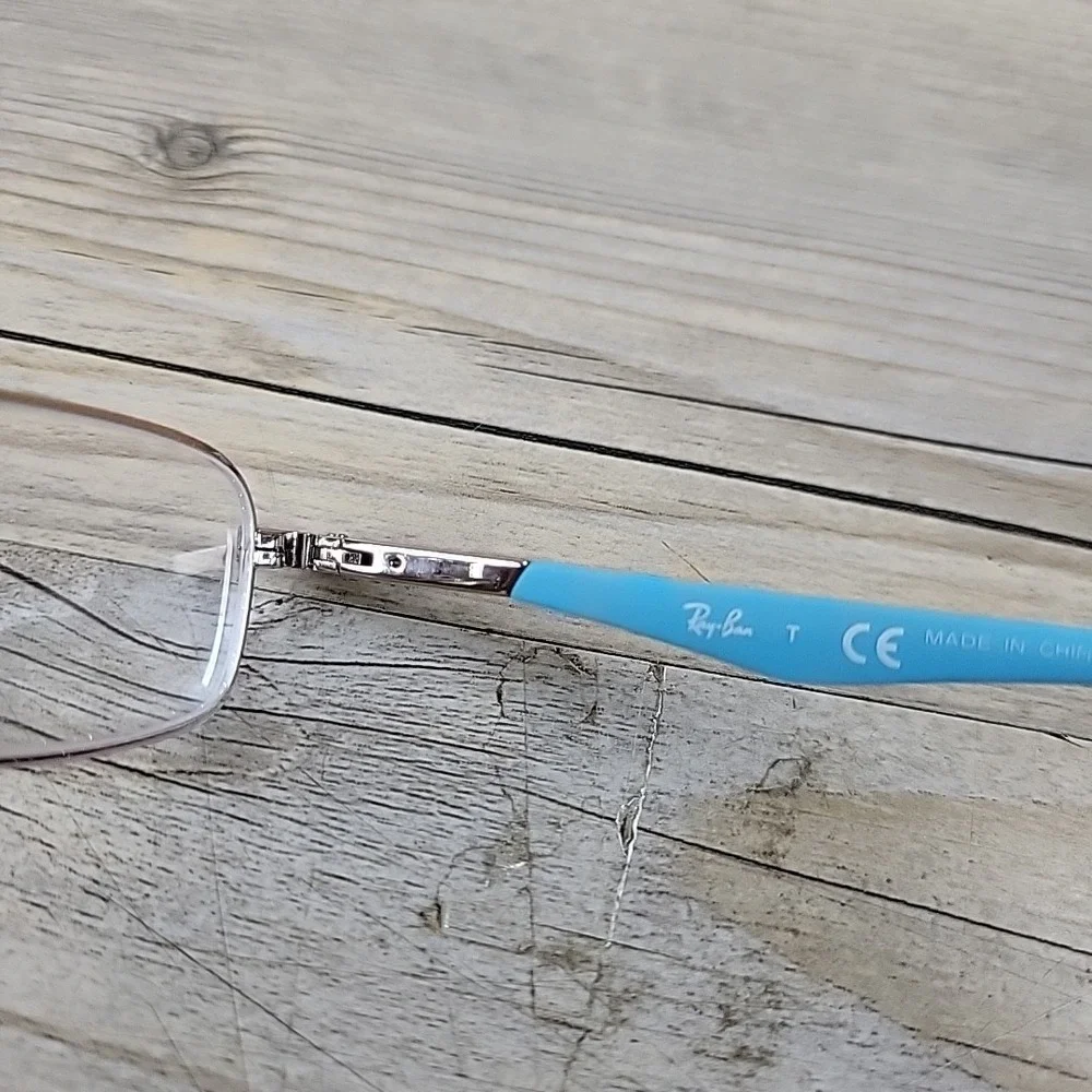 Ray-Ban RB1035 4017‎ Eyeglasses Kids Frames Only Silver Blue 47-15-125